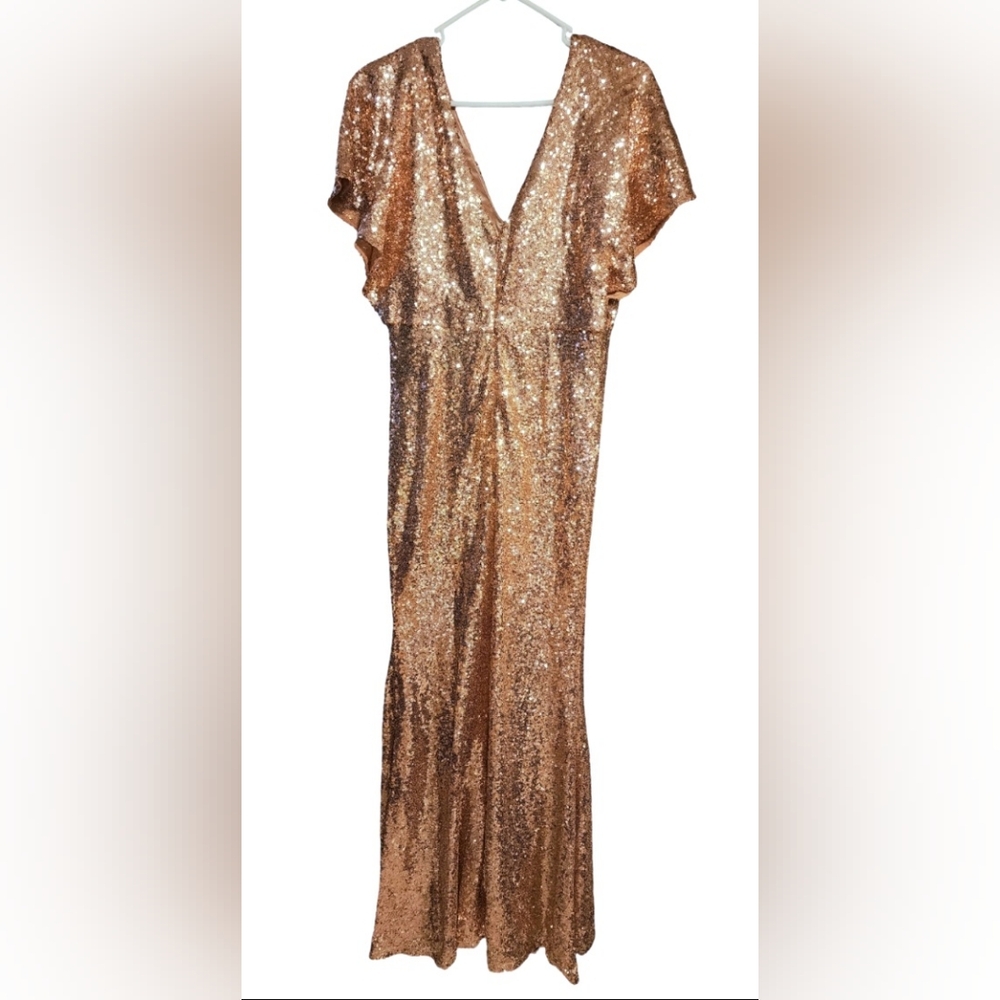 Revelry pink Gwen sequins formal gown. Size 14 - Picture 4 of 7